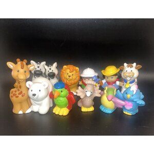 Fisher Price Little People Farm Jungle Animals Farmer Birds Polar Bear Lot of 12